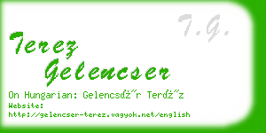 terez gelencser business card